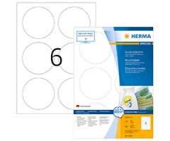 Eemaldatavad etiketid Herma - ringid, Ø 85mm, 100 lehte